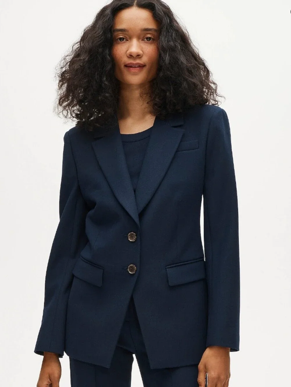 J Crew Madelyn blazer in four-season stretch Cc289 NEW! Size 8 Navy $258 Retail - Picture 1 of 9